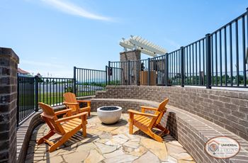 Outdoor fire pit with seating